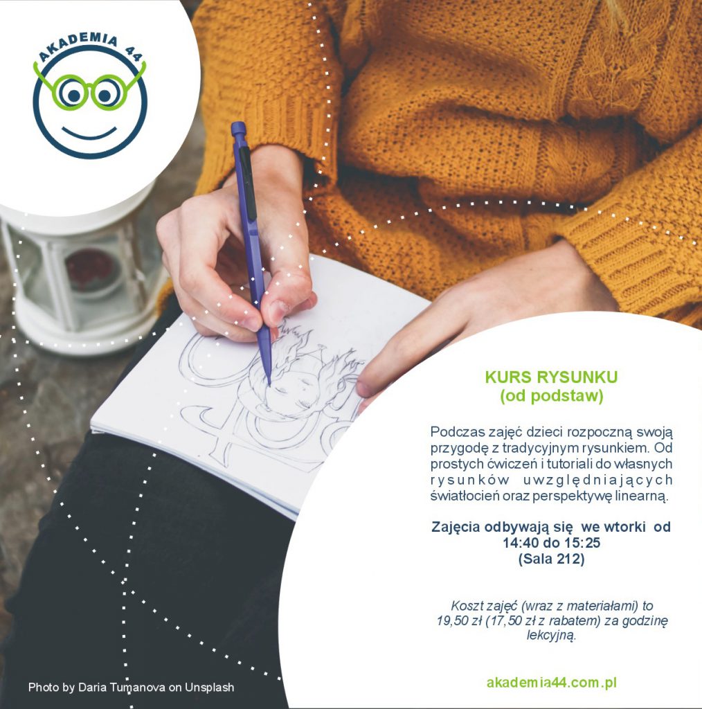 grafika z informacją o zajęciach z rysunku
