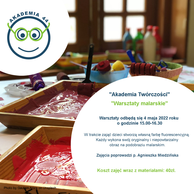 plakat warsztatów malarskich 