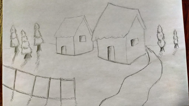 zdjęcie rysunków - zima