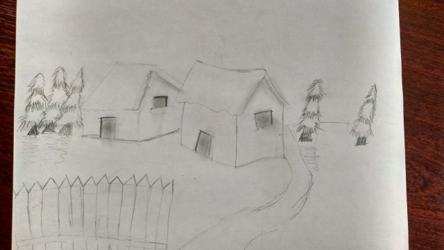 zdjęcie rysunków - zima