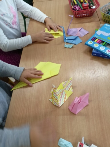 prace, zajęcia origami