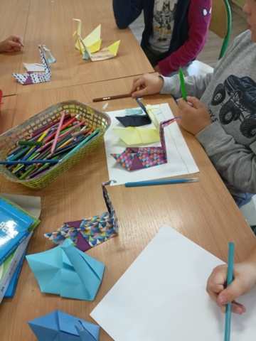 prace, zajęcia origami