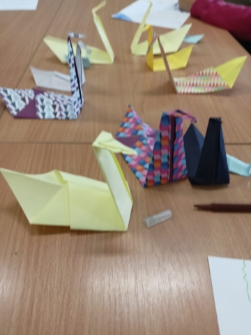 prace, zajęcia origami