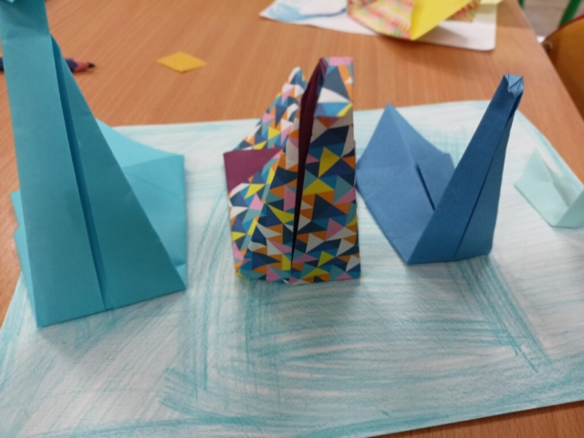 prace, zajęcia origami