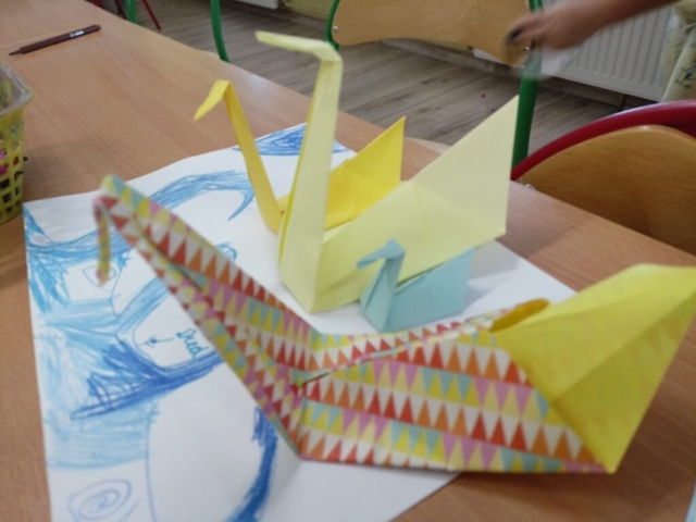 prace, zajęcia origami