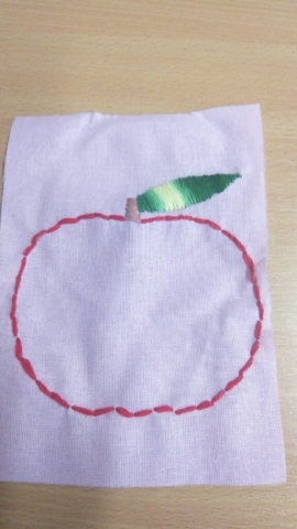 igłą i nitką, nauka ściegu