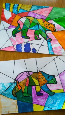 prace plastyczne, niedźwiedź polarny