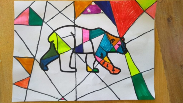 prace plastyczne, niedźwiedź polarny