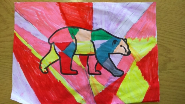 prace plastyczne, niedźwiedź polarny