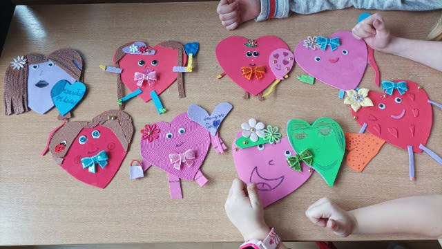 zręczne rączki, prace walentykowe