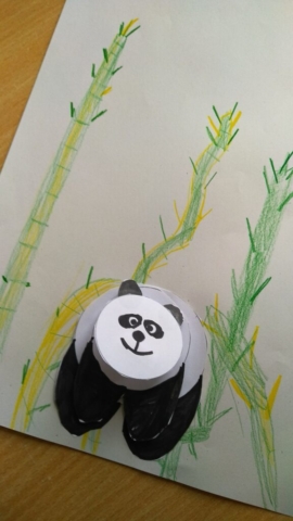 prace plastyczne, panda wielka