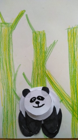 prace plastyczne, panda wielka