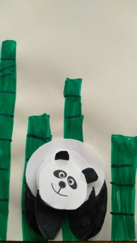 prace plastyczne, panda wielka