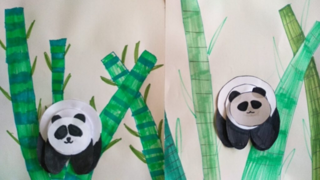 prace plastyczne, panda wielka