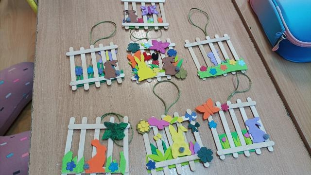 zręczne rączki, wielkanocne prace, płotki