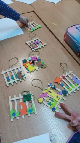 zręczne rączki, wielkanocne prace, płotki