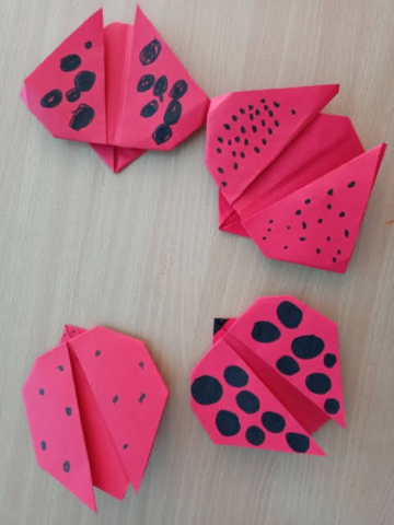 origami biedronki